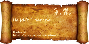 Hajdú Nerina névjegykártya